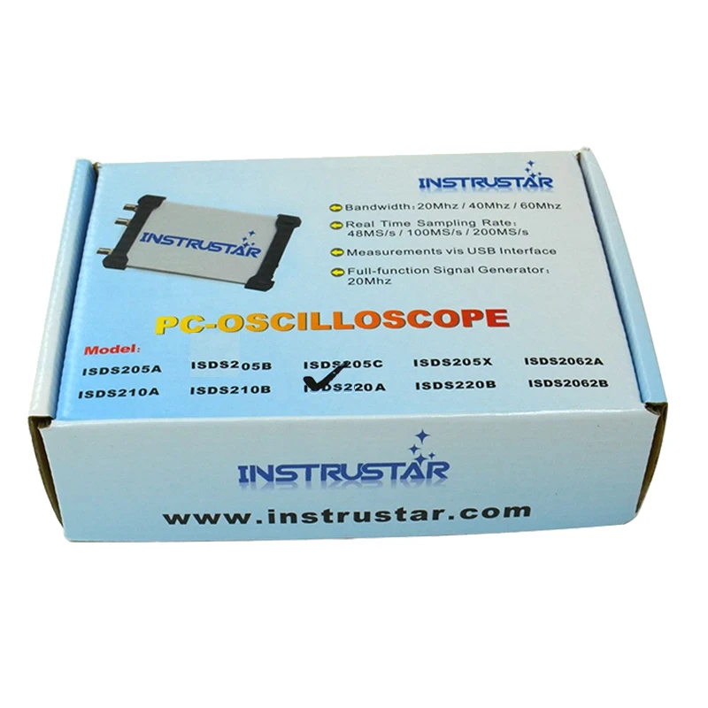 ISDS220A 2 в 1 ПК USB Виртуальный цифровой осциллограф + анализатор спектра 60 МГц 200