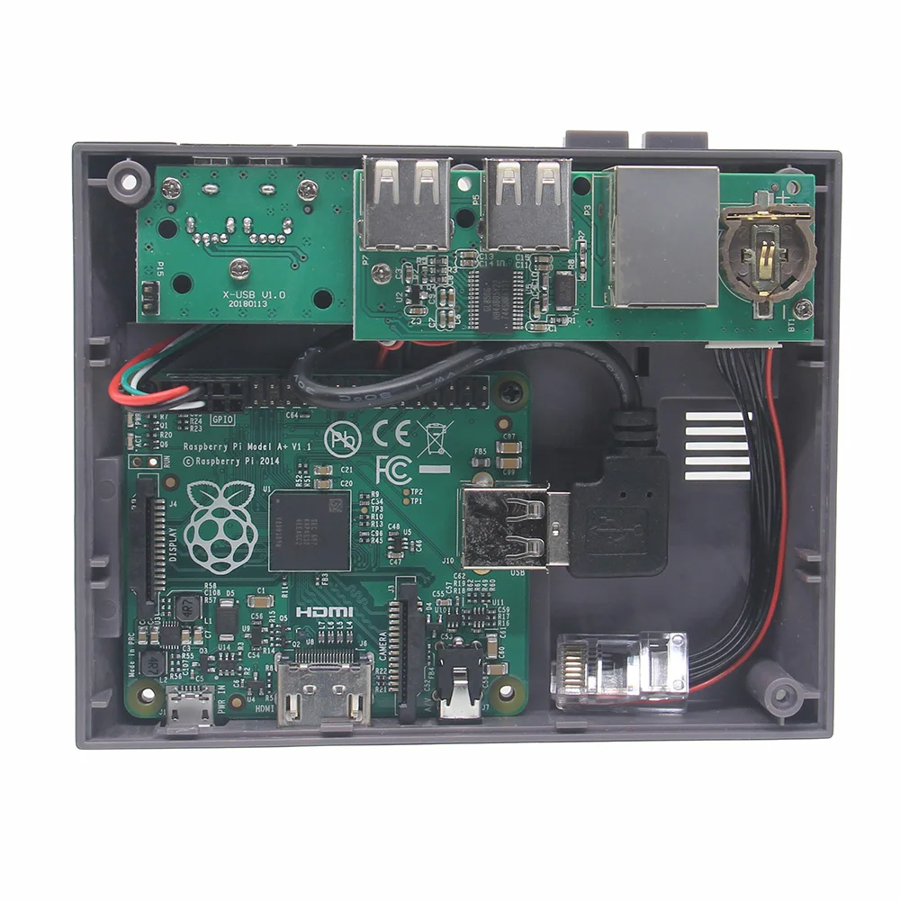 Чехол RetroPie Raspberry Pi 3 B +(Plus) NESPi Pro с игровой приставкой RTC NES FS Style корпус для консоли +