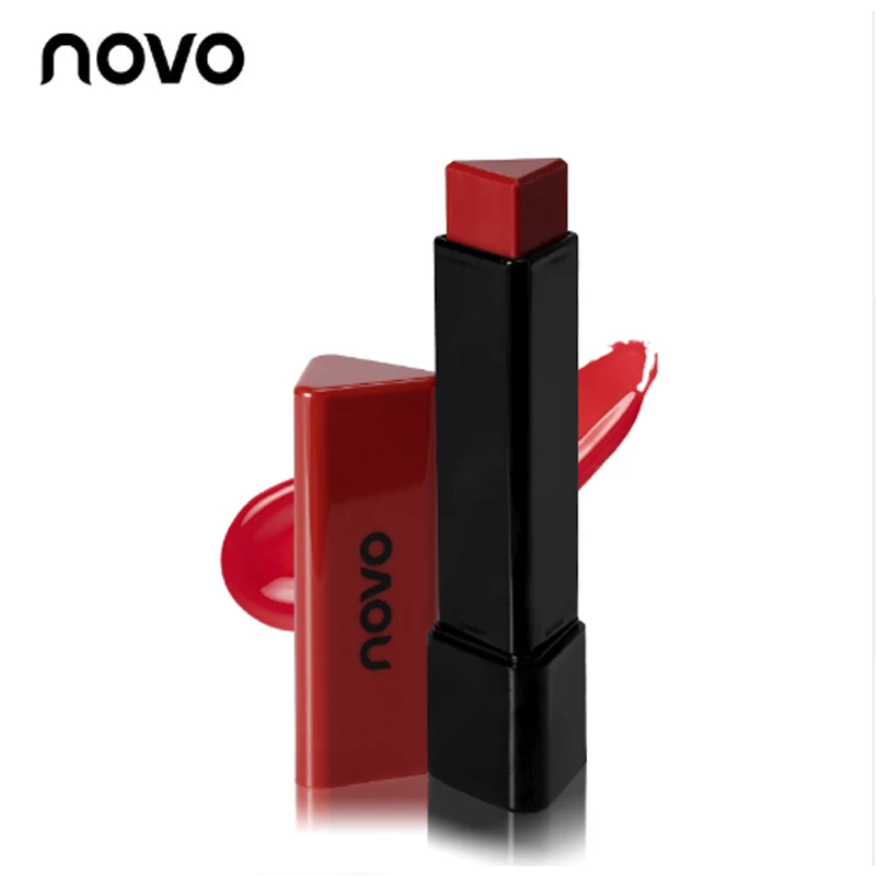 Увлажняющая помада Promot NOVObrand стойкая с треугольным эффектом косметика