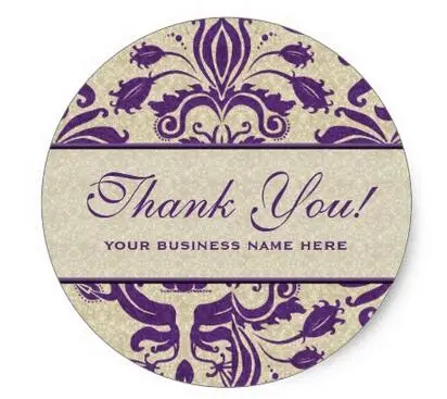 

1.5inch Business Thank You Customized Stickers Purple