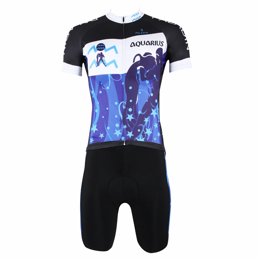 Новая мужская Vitativeness Aquarius Созвездие короткий рукав Велоспорт Джерси синий Ropa