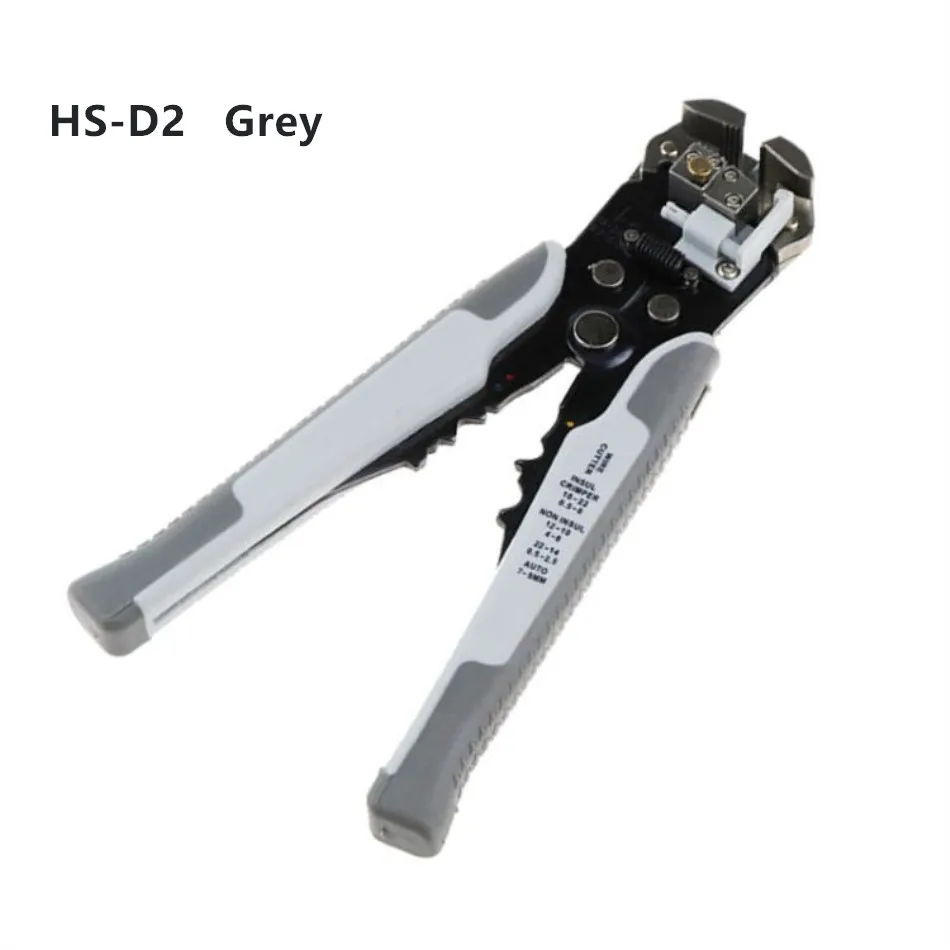 HS-D2-Grey 5-в-1 автоматический терминалы Crimpper провода инструмент для зачистки кабеля резак Мультитул зачистки провода инструмент обжимные плоскогубцы инструмент для обжимки кабеля - Цвет: HS-D2-Grey
