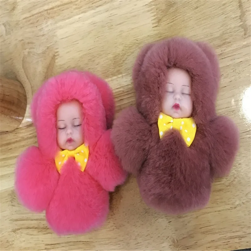 Модный брелок из натурального кроличьего меха Рекс настоящий кролик кулон