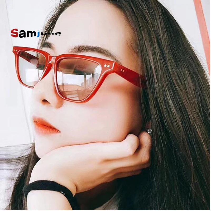 Солнцезащитные очки Samjune квадратные унисекс ретро классические модные