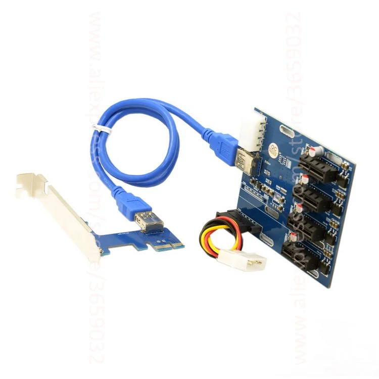 PCI e Express 1Х до 4 порта 1х переключатель мультипликатор разветвитель концентратор