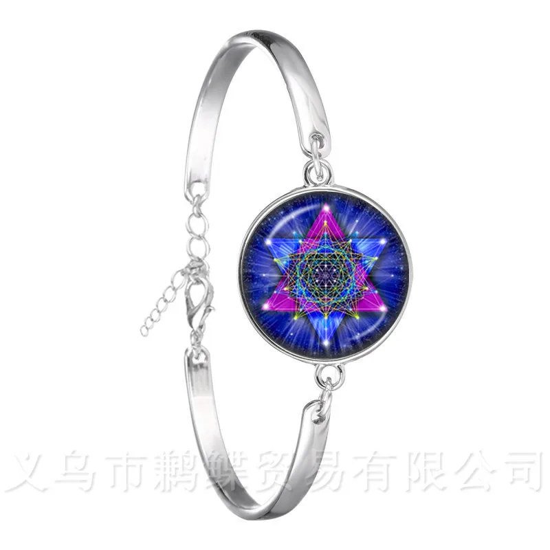 

2018 Supernatural Pentagram Glass Bracelet Gothic Satanism Evil Occult Pentacle Jewelry Pagan Charm Jewelry For Women