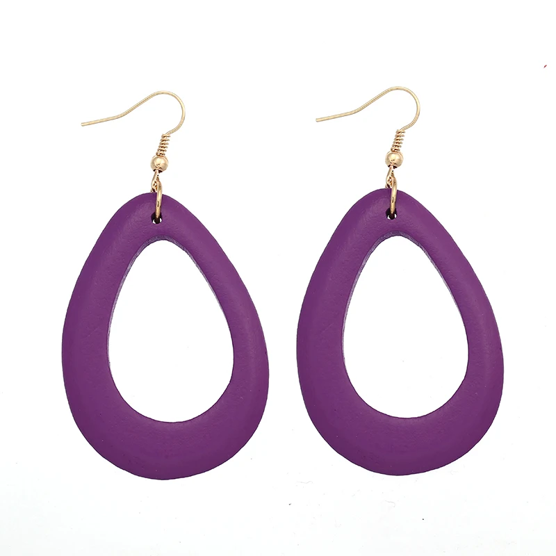 Деревянный ажурный дизайн 5 цветов подвеска в виде капли воды для африканских