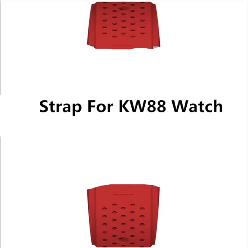 red Ремни для смарт-часов KW88 силиконовый ремешок высокого качества KW88 Pro батарея - Цвет: red