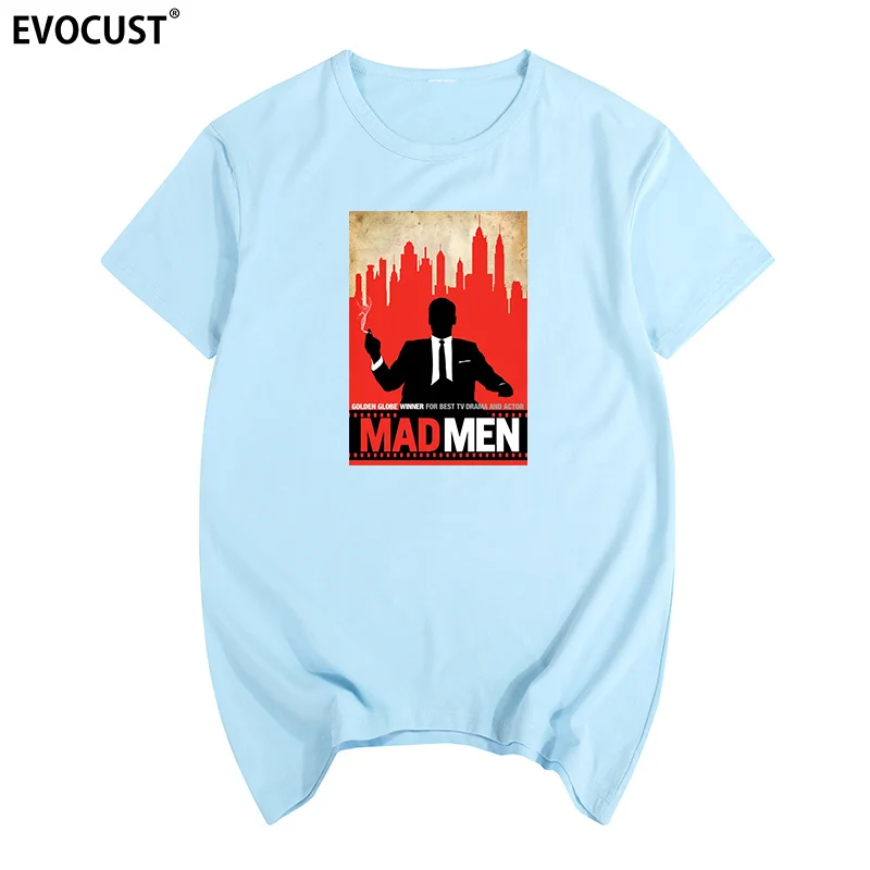 Mad Men TV Show Inspired Poster Don Draper Summer print T-shirt Cotton T shirt New women TEE | Мужская одежда