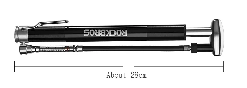 ROCKBROS, мини напольный велосипедный насос, безопасный клапан Presta и Schrader, высокое давление 160 фунтов/кв. дюйм, велосипедный насос, велосипедный манометр, насос