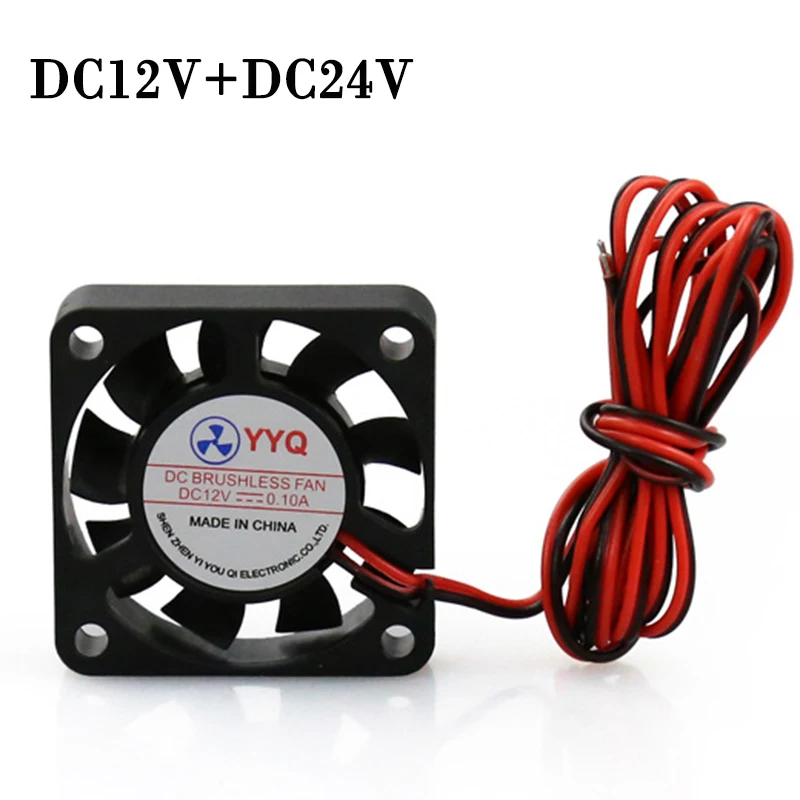 DC24V+ DC12V 2 шт. супер тихий вентилятор охлаждения небольшой вентилятор 4010 вентилятор для экструдера масляной подшипник 24 V для 3D аксессуары для принтера