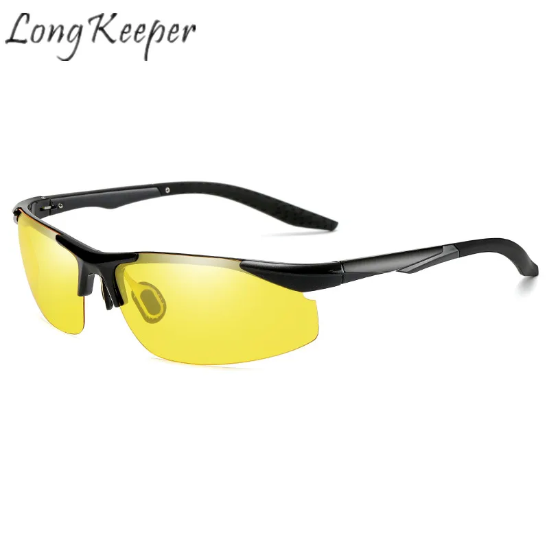 Длинные поляризационные солнцезащитные очки для мужчин и женщин полуоправы TR90