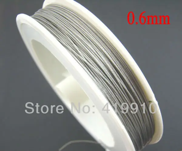 

2Roll Silver Tone Tiger Tail Beading Wire 0.6mm 60M M00150
