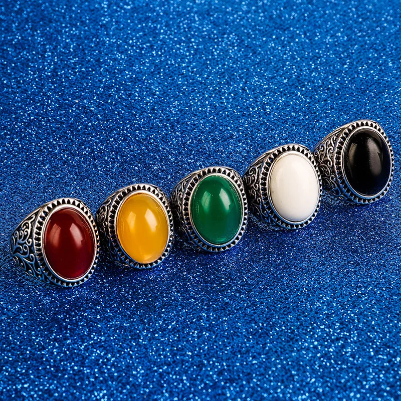 WLP 2018 модные смолы белые Пять цветов одиночные винтажные перстни женские