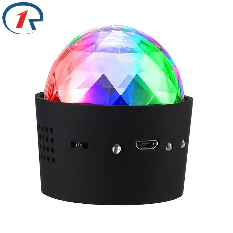 ZjRight USB 5V перезаряжаемая батарея музыкальное Звуковое управление RGB LED Вечеринка
