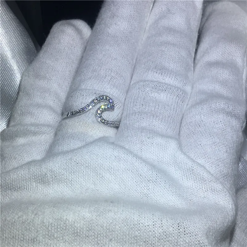 Vecalon Unique Jewelry Real Soild 925 Sterling Silver ring 5A Zircon Cz Engagement wedding Band rings for women Bridal Gift | Украшения и