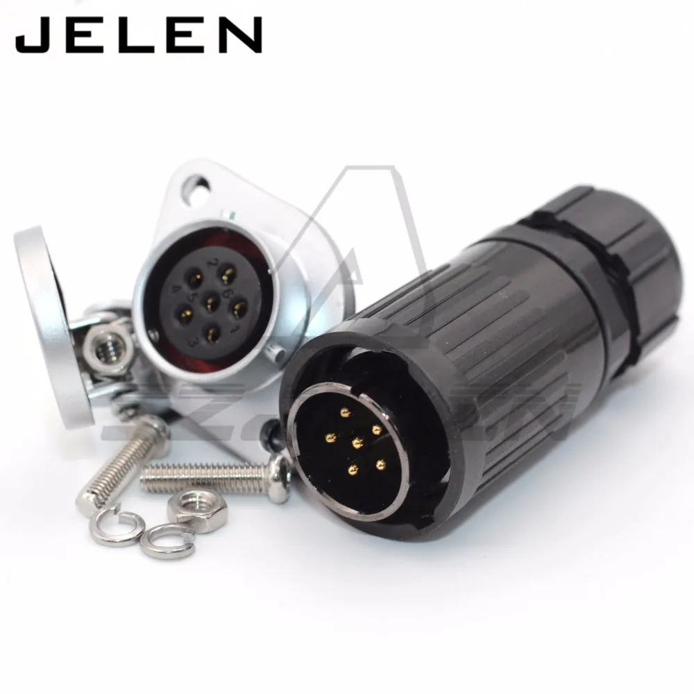 

HE20, ip55 Connector Waterproof 6 pin plug and socket, automotive electrical wire connector , LED connector 15A