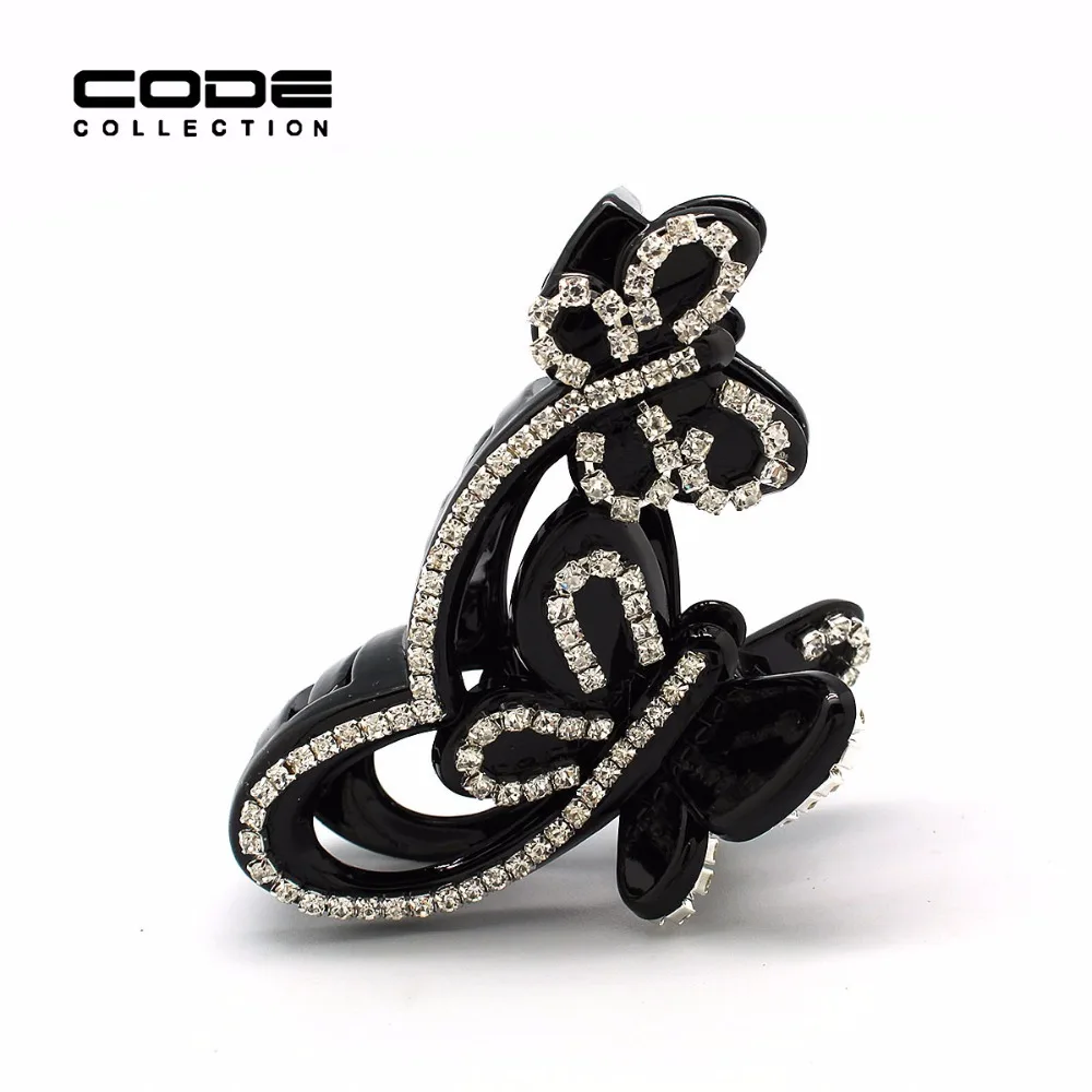 Лидер продаж заколки для волос с кристаллами в виде бабочки женщин женская