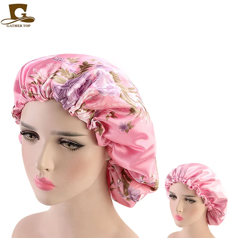 Женская двухслойная шелковистая шапка для волос DU-RAG волнистые шапки тряпка