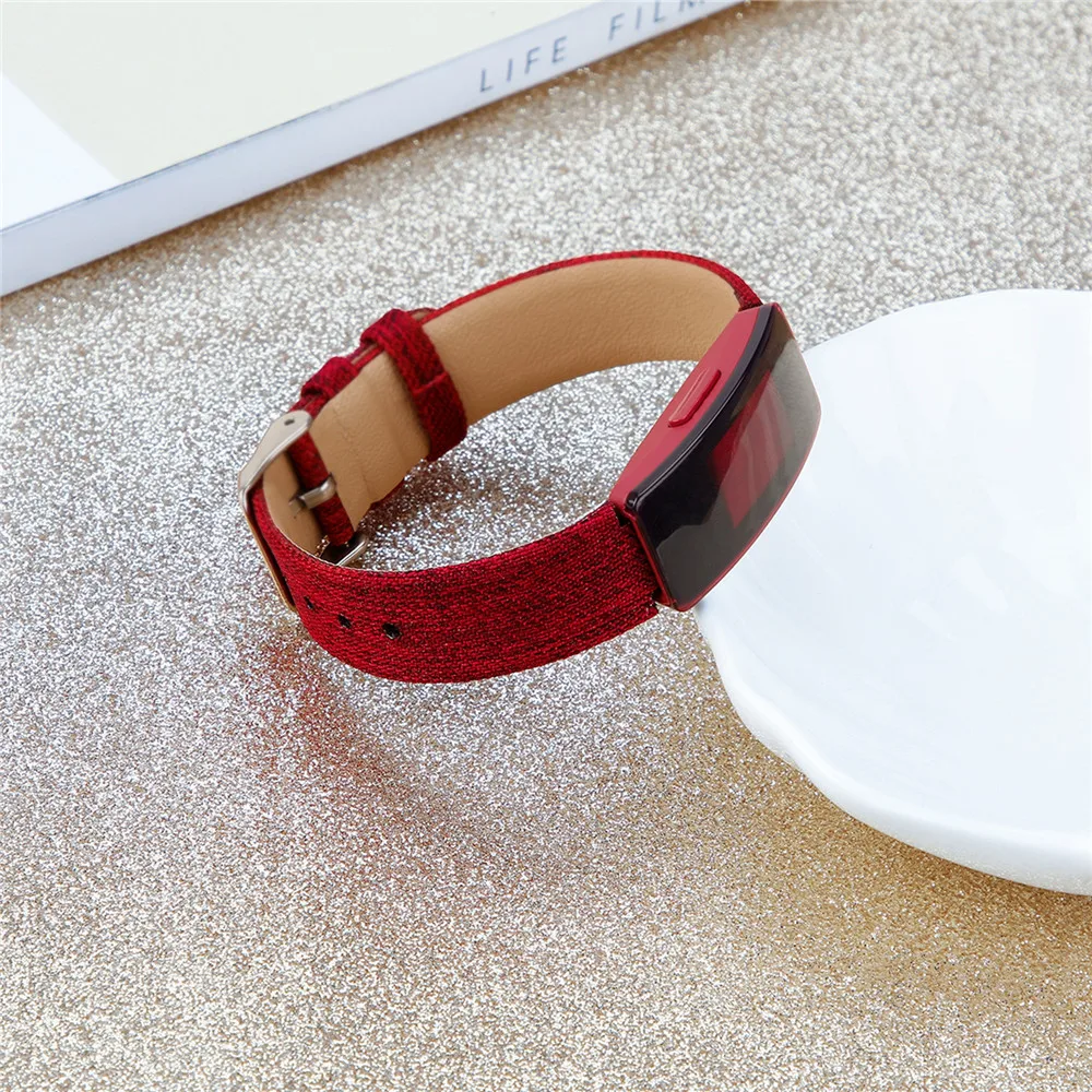 Холст кожаный браслет ремешок для Fitbit Inspire/Inspire HR Smartwatch Замена нейлоновая