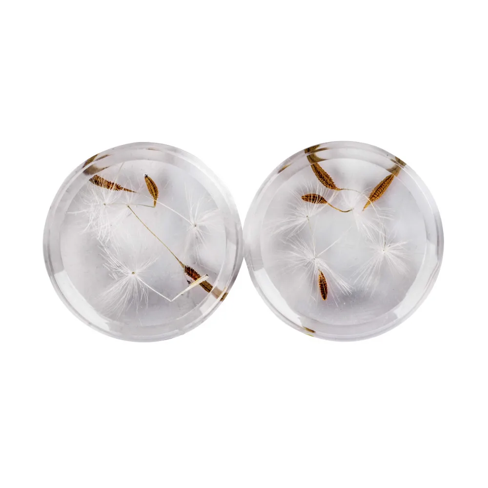 1 пара натуральный Одуванчик туннели из смолы камень беруши ушные расширитель