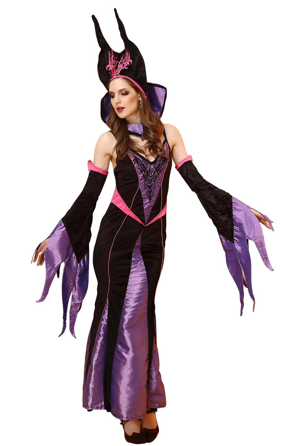 2020 Hot Sale Halloween Witch Cosplay Costume Adult 4 Pieces Fancy Sexy Christmas Clothing Role Play Set | Тематическая одежда и