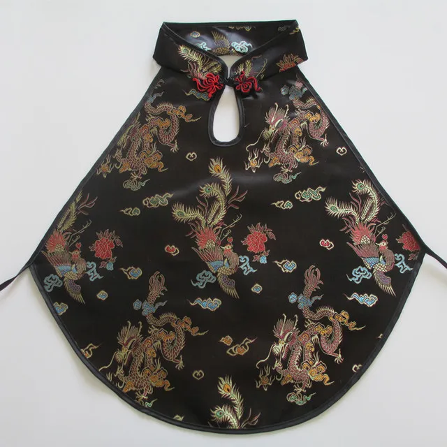 black bellyband Винтаж Дракон и Феникс Qipao элегантное женское платье большого размера Cheongsam 3XL 4XL 5XL 6XL воротник стойка Сексуальное мини китайское платье Vestidos - Цвет: black bellyband
