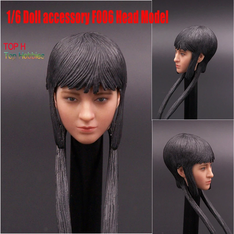 SO Toys голова лепить 1/6 Модель Игрушки японские черные длинные волосы женская