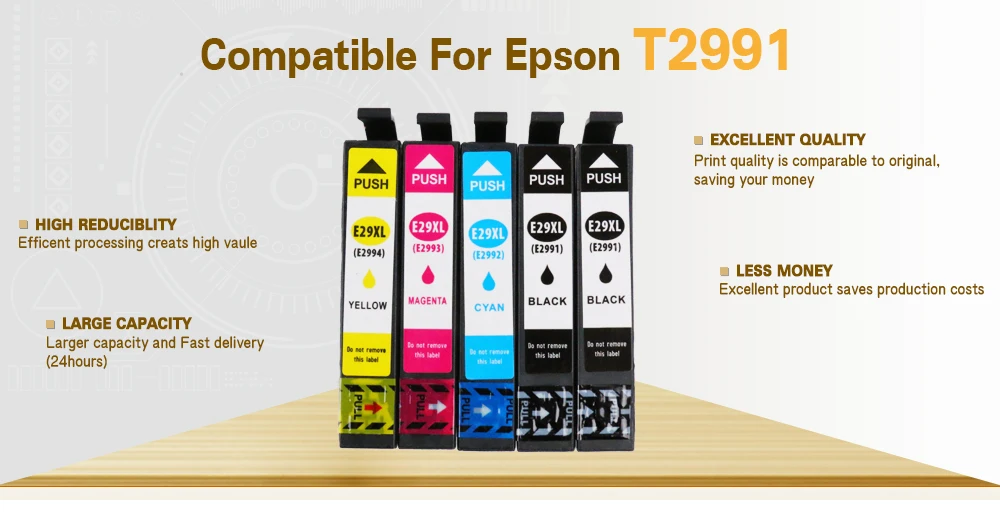 Замена T2991 29XL патрон чернил для принтера EPSON XP255 XP257 XP332 XP335 XP342 XP 235 245 247 255 257 332 335 342