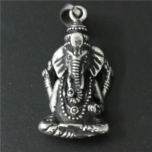 Мужская подвеска из нержавеющей стали с эффектом полировки в виде слона как у