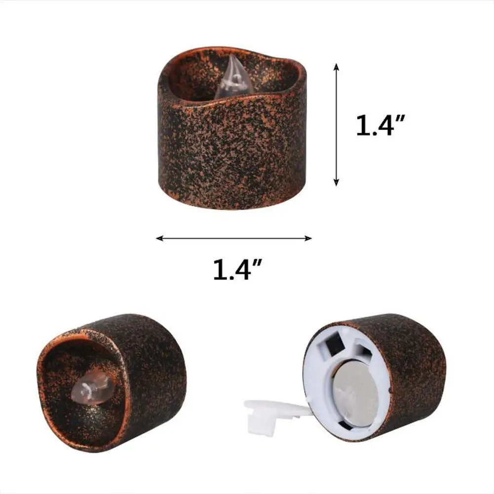 TPFOCUS черная Нижняя желтая мигающая светодиодная Электронная свеча для украшения