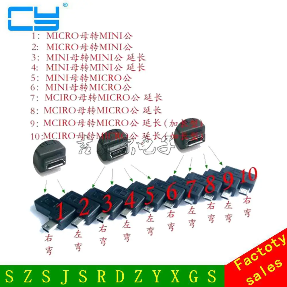 Высокое качество 1 шт. мини usb папа к Micro USB гнездовой B M/F адаптер Коннектор