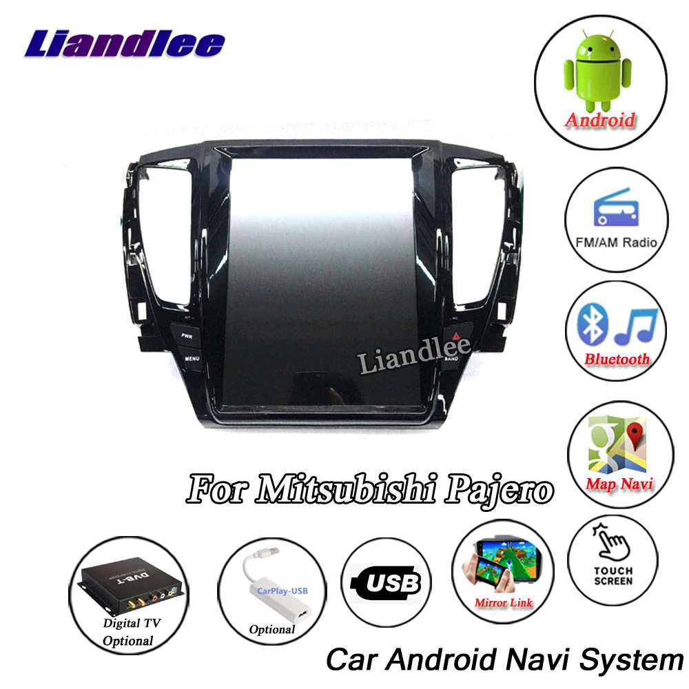 Liandlee Android для Mitsubishi Pajero V73 V97~ Tesla стиль радио Carplay gps Navi карта навигация Мультимедиа