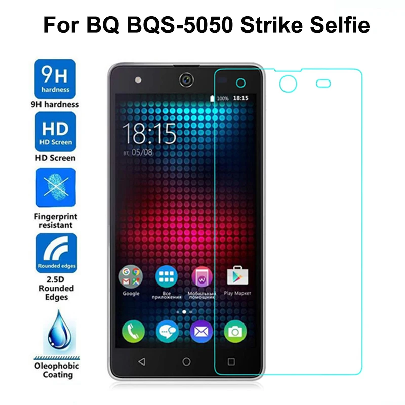 Для BQ BQS 5050 Strike закаленное стекло для селфи 9H Защитная пленка переднего ЖК экрана
