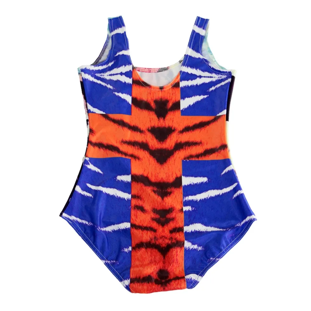 Бесплатная доставка 2017 Новый тренд женский слитный купальник свирепый принт