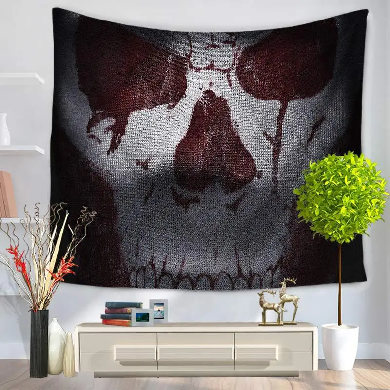 7 типов Гобелены Ужасы головки черепа с декоративный настенный Одеяло полиэстера