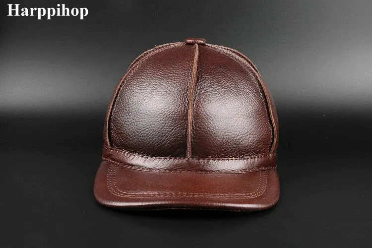 Бейсболка из натуральной кожи для мужчин и женщин регулируемая теплая Кепка