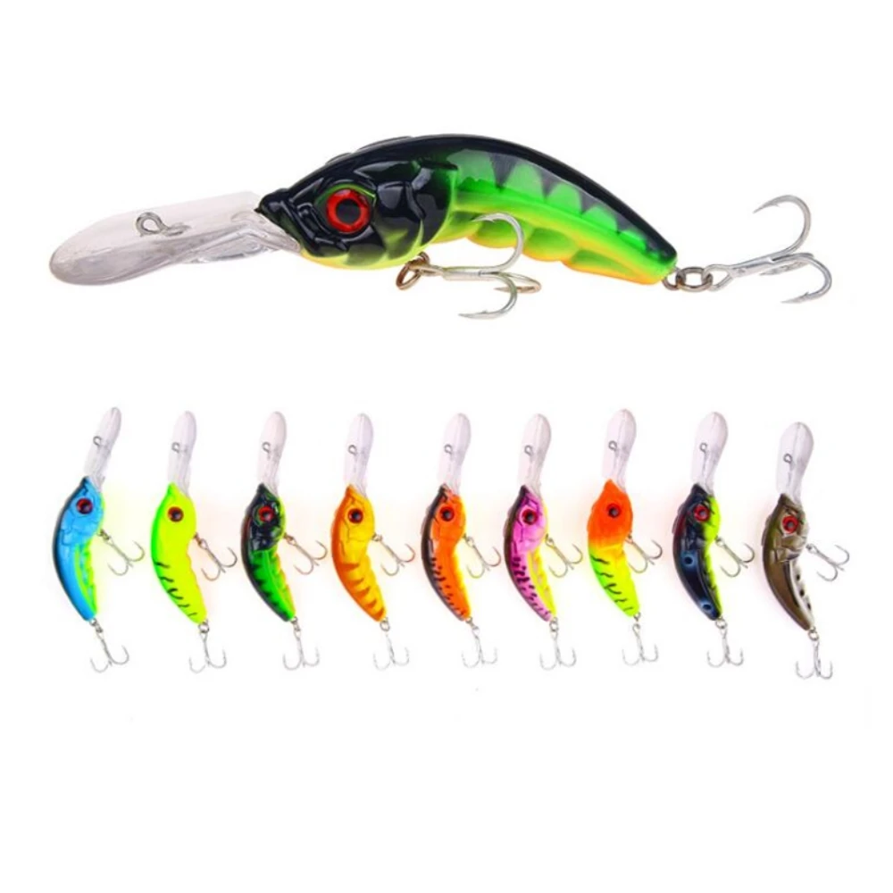 

1Pcs/lot Laser Minnows Fishing Lure 10cm 13.4g Floating Artificial Hard Bait 3D Eye Wobblers bass lures Crankbait Fishing tackle