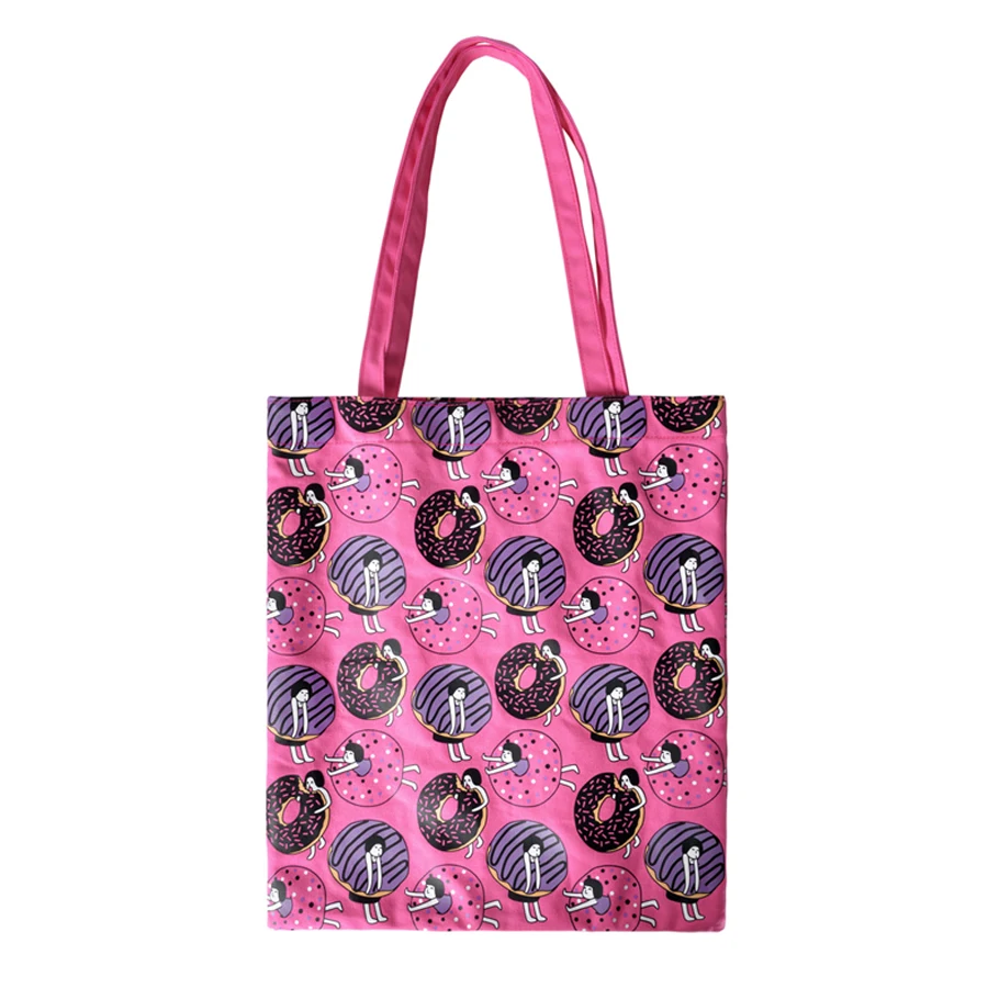 KIITOS LIFE холщовые печатные хозяйственные сумки для женщин 2 сезона (FUN KIK)|bags for women|bag