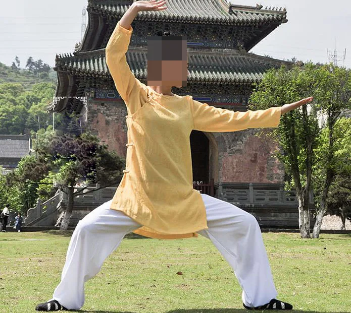Индивидуальные синие/фиолетовые/красные льняные костюмы wushu kung fu форма уданг для