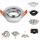 10 шт. круглый квадратный черныйсеребристый алюминиевый светодиодный светильник с отделкой галогенные прожекторы GU10 MR16 Встраиваемый светодиодный светильник