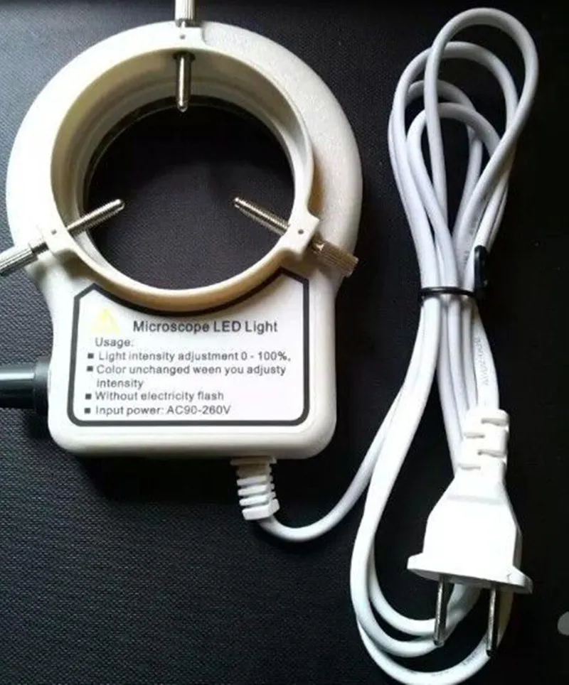 Светодиодный кольцевой светильник для микроскопа 63 мм регулируемый
