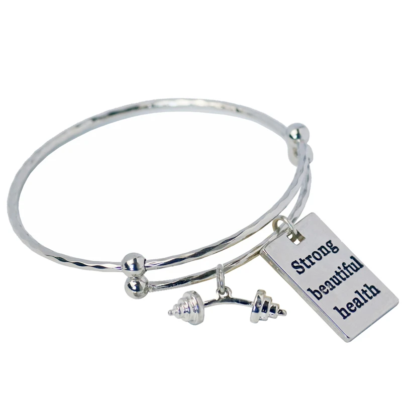 Женский браслет с надписью гантеля|bangles for women|bracelet expandableexpandable bangles |