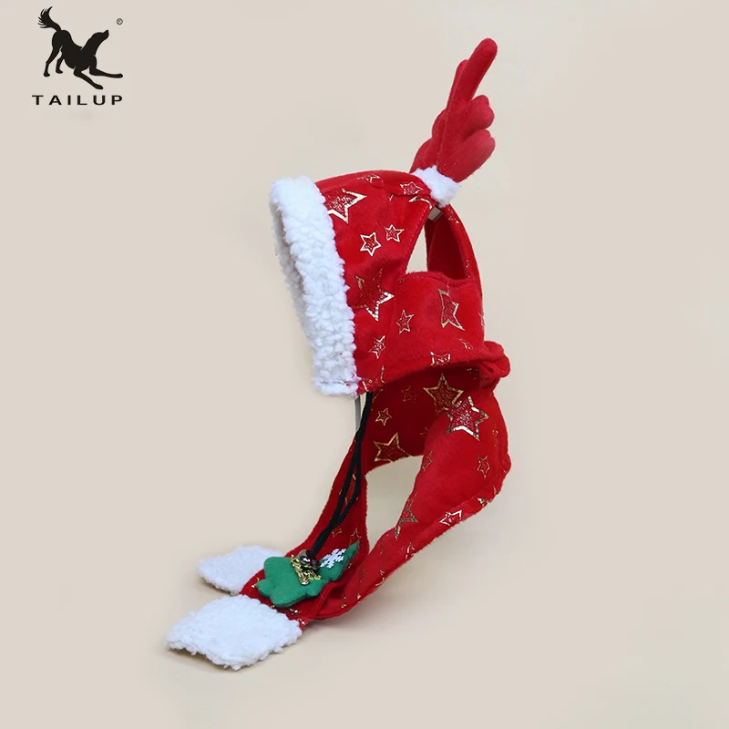 TAILUP S-XXL Dog Cat Caps Pet Santa Birthday Scarf Antler Christmas Hat Costume for Puppy Kitten Small Pets Accessories |
