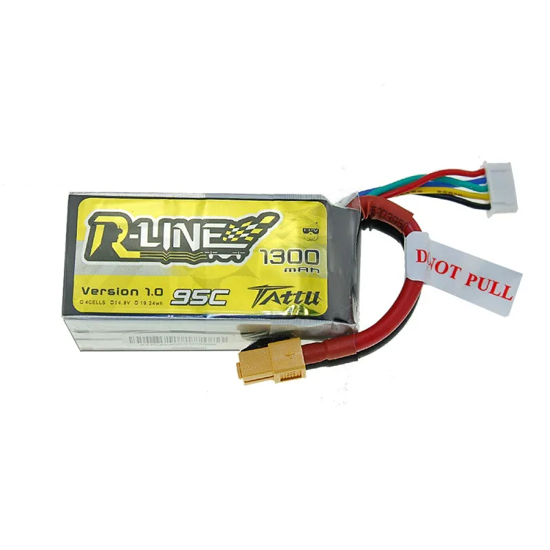 Tattu R-Line 14.8V 1300mAh 95C 4S Lipo Battery with XT60 Plug For DIY FPV Racing Drone Racer Spare Parts High Quality Accs | Игрушки и