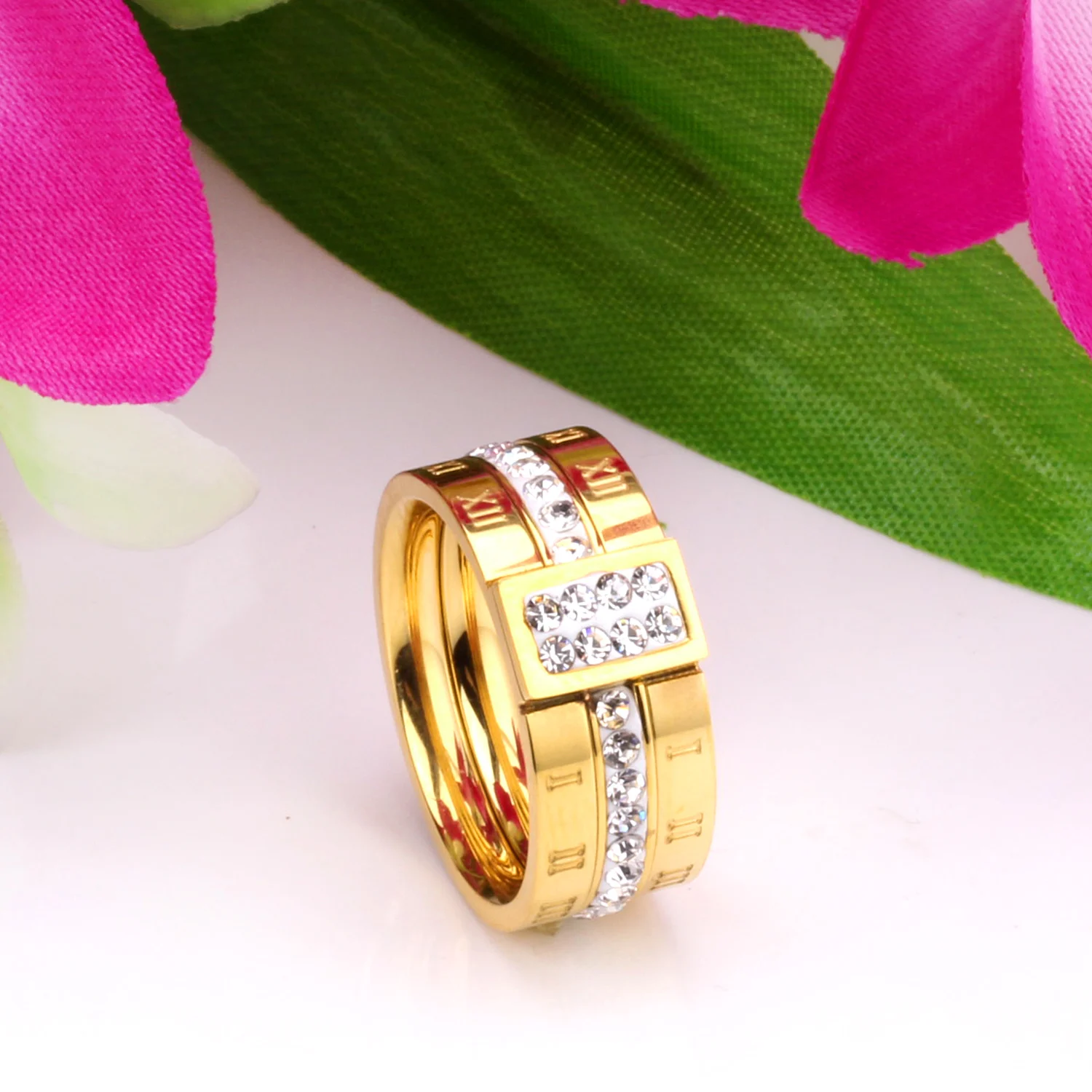 Роскошные брендовые ювелирные изделия LUXUSTEEL свадебные кольца из нержавеющей