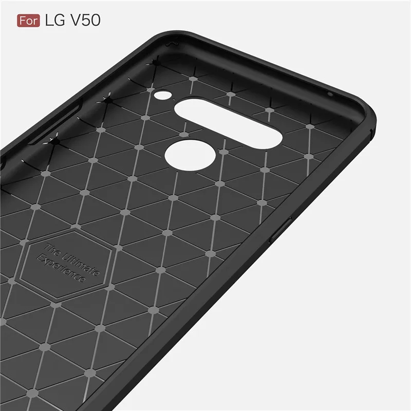 Чехол для телефона из углеродного волокна LG V50 ThinQ 5G мягкий чехол ТПУ прочный
