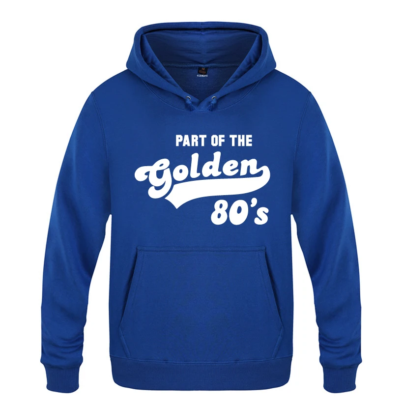 Золотой 80 s подарок на день рождения кофты Для мужчин 2018 с капюшоном толстовки