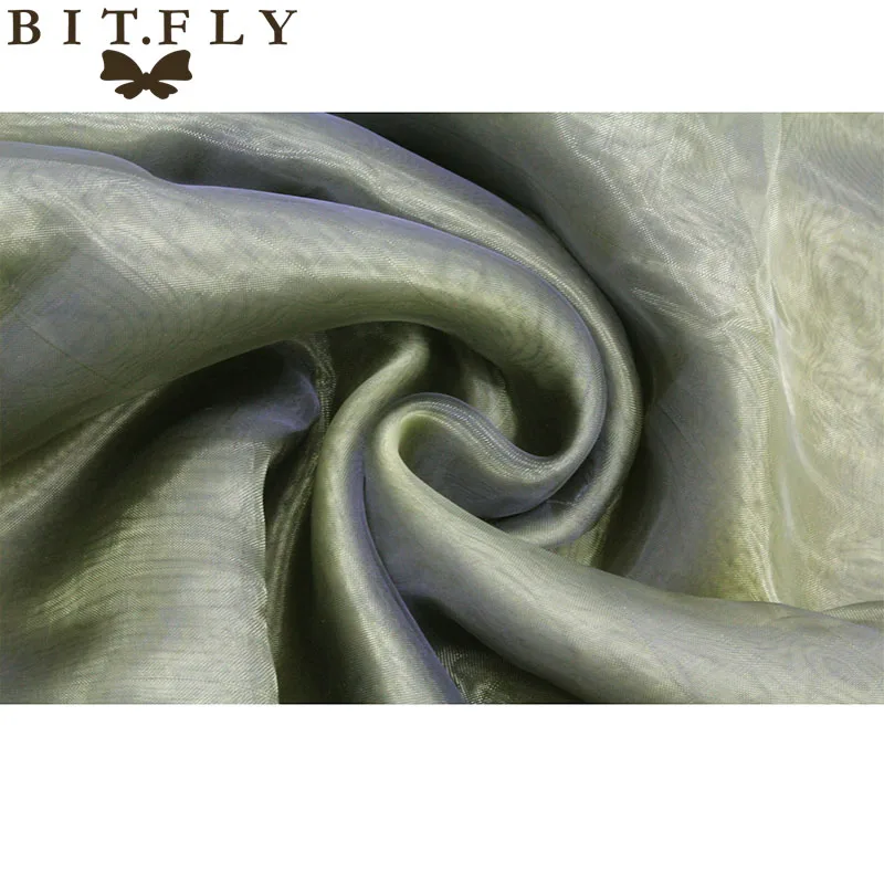 Olive Green BIT. FLY 32 цвета свадебный фон стол занавеска 10 м* 1,35 м прозрачная органза Swag ткань украшение для свадебного банкета торжества - Цвет: Olive Green