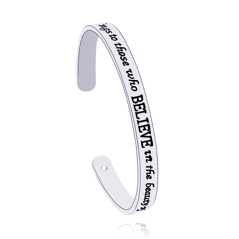 Браслет для мужчин и женщин верящий в красоту их снов|believe bangle|round braceletbangle bracelet |
